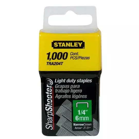 Grapas de 1/4 Bostitch uso ligero caja con 1000 grapas