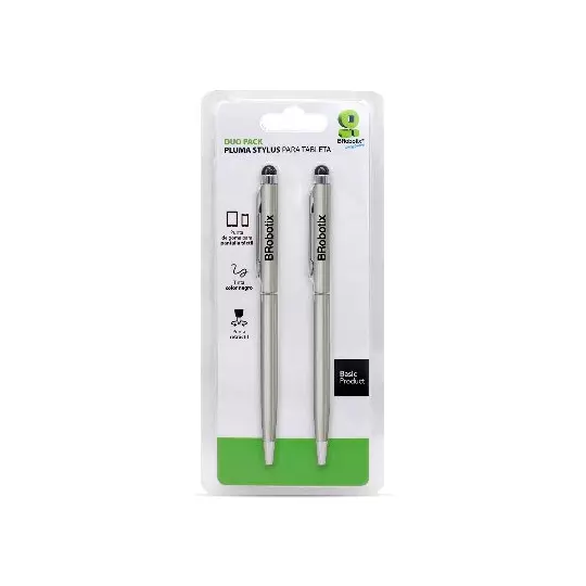 LM-Pluma Stylus Para Tableta, Duo Pack, Plata BROBOTIX 6000410