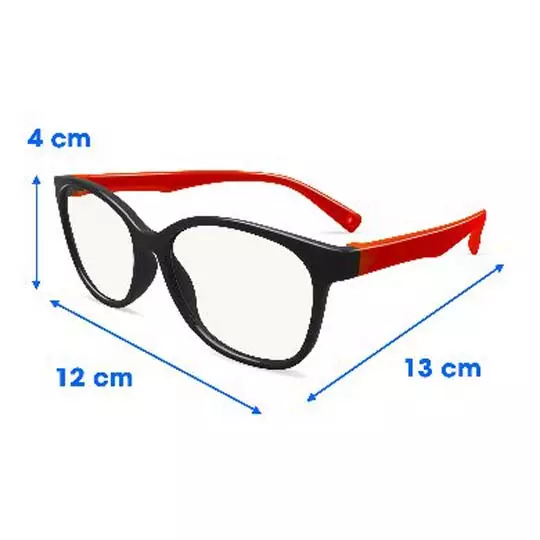 Lentes Antiradiación Para Computadora, Infantil, Negro/Rojo, BROBOTIX 651756