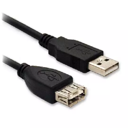 Cable USB Brobotix 102310 extension V 2.0 de 3 metros Color Negro
