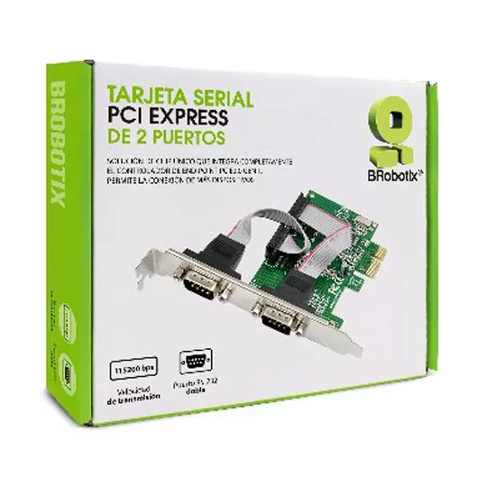 Tarjeta serial db9 2 pto PCIE Broboti.