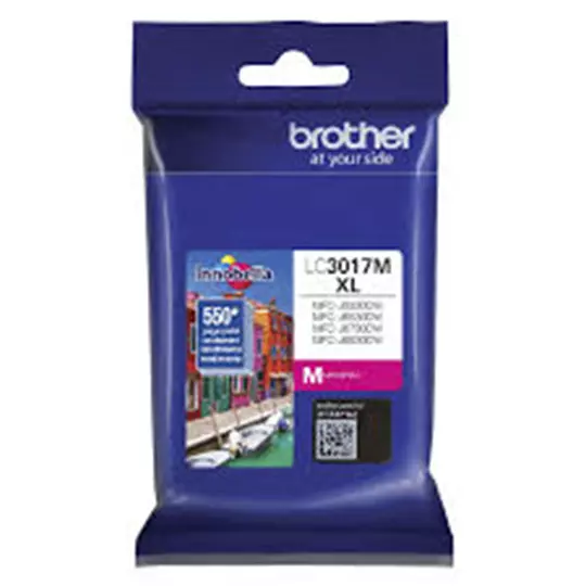 Cartucho Brother de tinta magenta LC3017M.