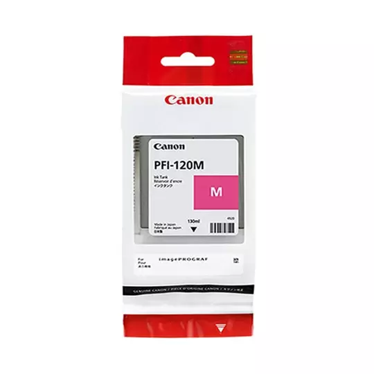 Tanque de tinta Canon PFI-120 magenta.