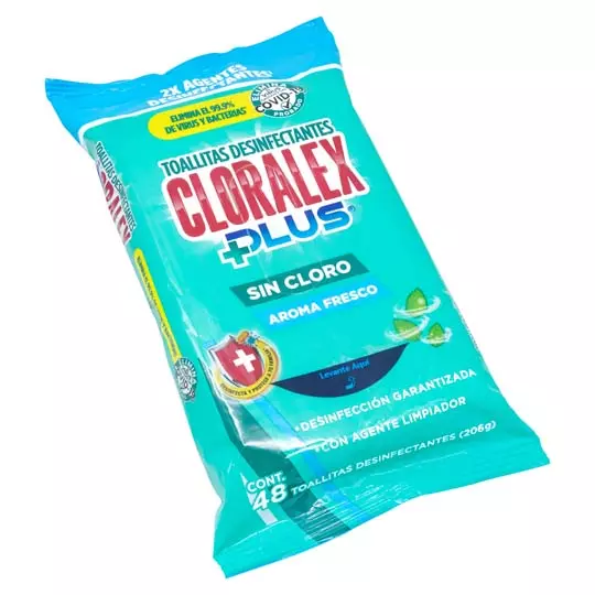 Toallas Cloralex desinfectantes c/48.