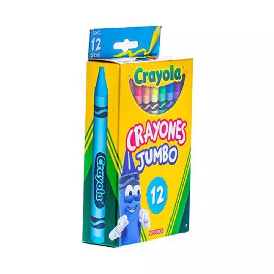 Crayones Crayola Jumbo 10.16 x 1.12 cm 12 piezas