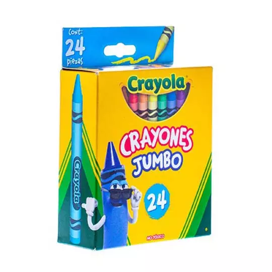 Crayones Crayola Jumbo 10.16 x 1.12 cm 24 piezas