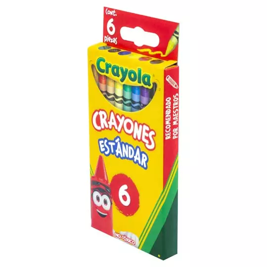 Crayones Crayola Estándar 9.21 cmx.7.9 cm 6 piezas