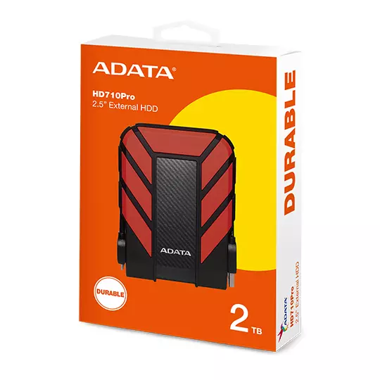 DISCO DURO EXTERNO ADATA HD710 PRO 2.5" 2TB, USB 3.0, NEGRO/ROJO
