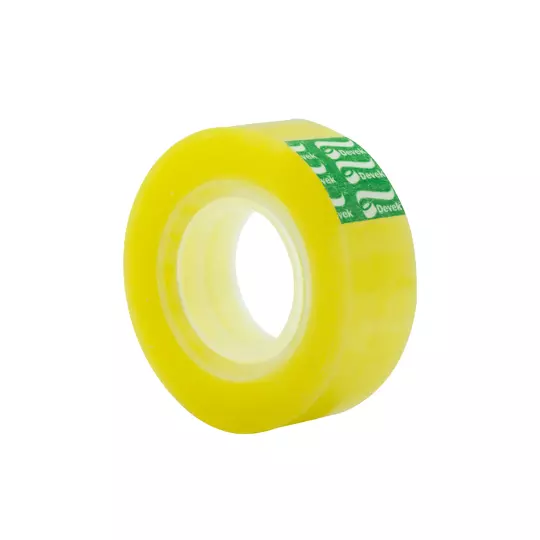Cinta adhesiva DEVEK 18 mm x 33 m, ambar.