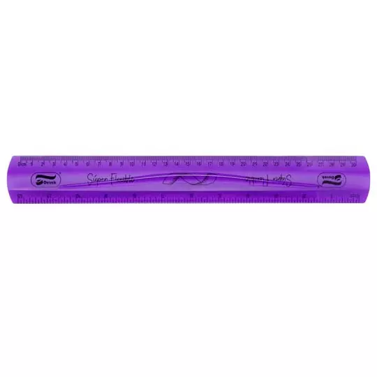 Regla super flxible Devek, 30 cm morado. 