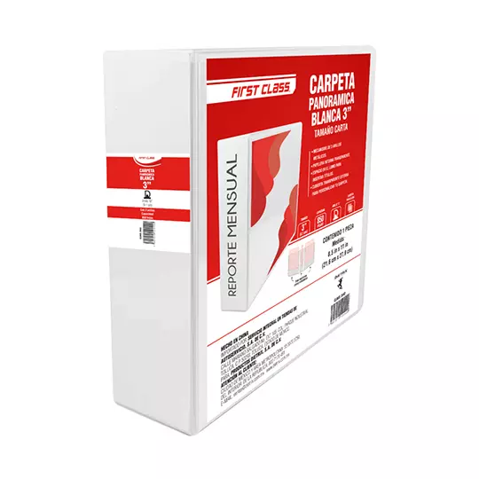 Carpeta de vinil carta DIETRIX 3 pulgadas herraje D color blanca con ventana