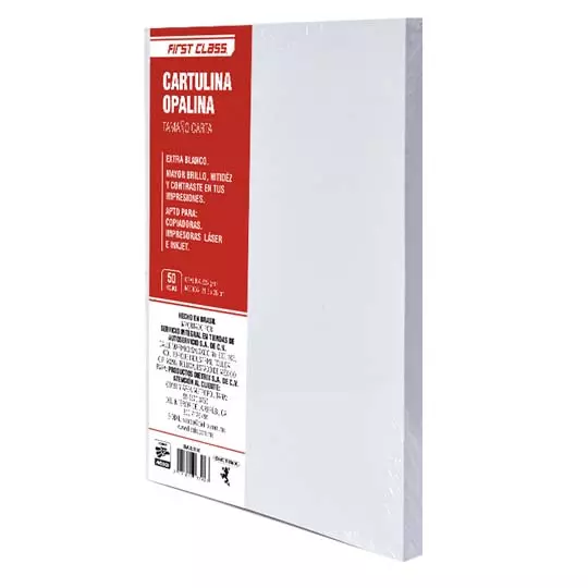 CARTULINA OPALINA DIETRIX 50 HOJAS TAMAÑO CARTA 225 GR
