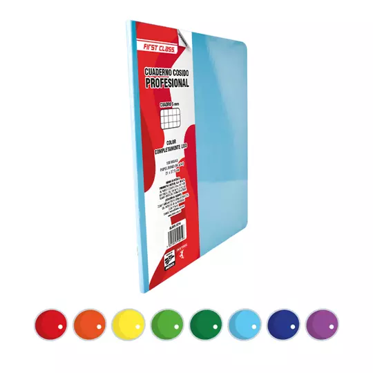 Cuaderno cosido Dietrix profesional cuadro 5 mm 100 hojas colores surtidos