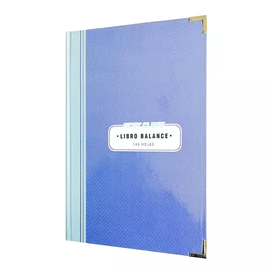 Libro balance frances 144 hojas First Class color azul 24.3 x 34.6 cm