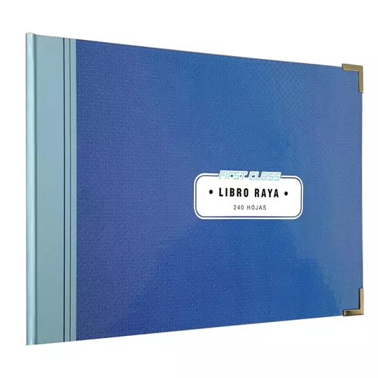 Libro raya italiano 240 hojas First Class color azul 34.6 x 24 cm