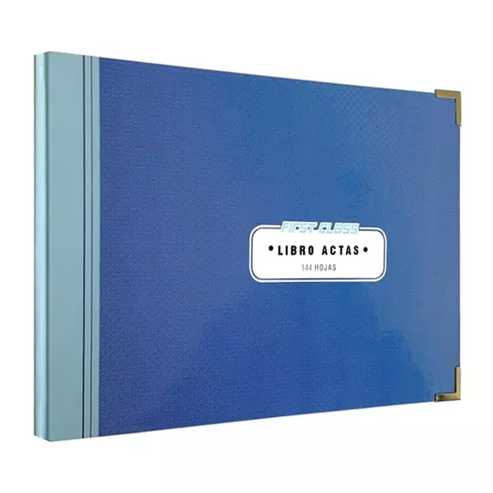 Libro italiano actas 144 hojas First Class color azul 34.6 x 24 cm