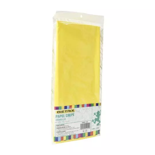 PAPEL CREPE DIETRIX 190 X 50 CM COLOR CANARIO 1 PIEZA