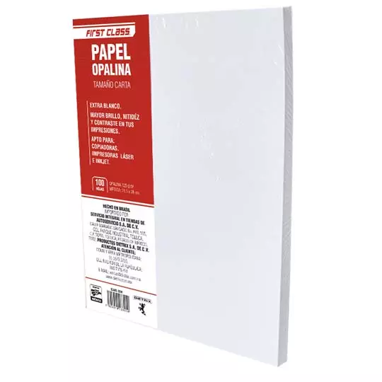 PAPEL OPALINA DIETRIX 100 HOJAS TAMAÑO CARTA 125 GR