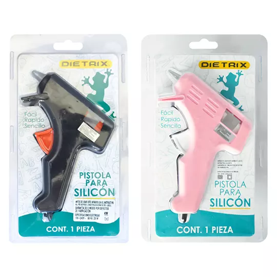 Pistola de calor para silicón DIETRIX utiliza silicón en barra delgada