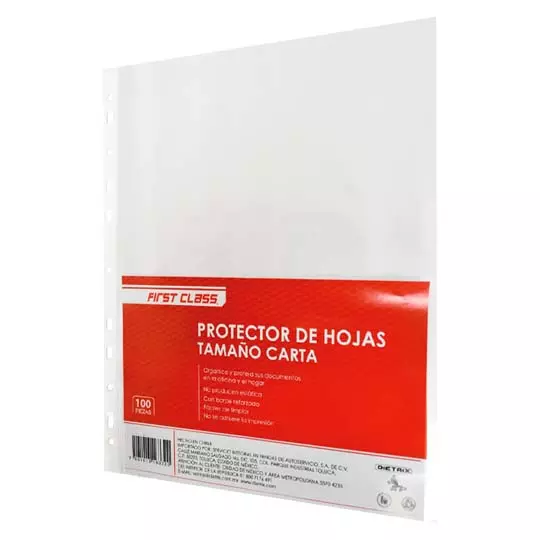 PROTECTOR DE HOJAS DIETRIX TAMAÑO CARTA 100 PZS 30 MICRAS