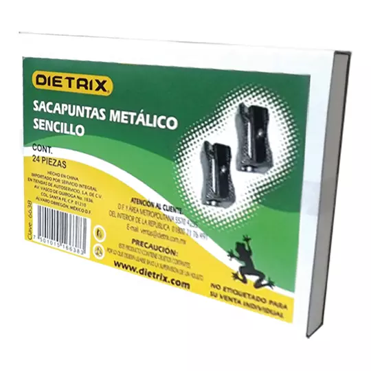 Sacapuntas metálico sencillo Dietrix 24 piezas