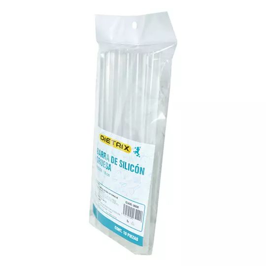 Barras de silicón grueso DIETRIX 11.3mm x18cm con bolsa de 10 pzas