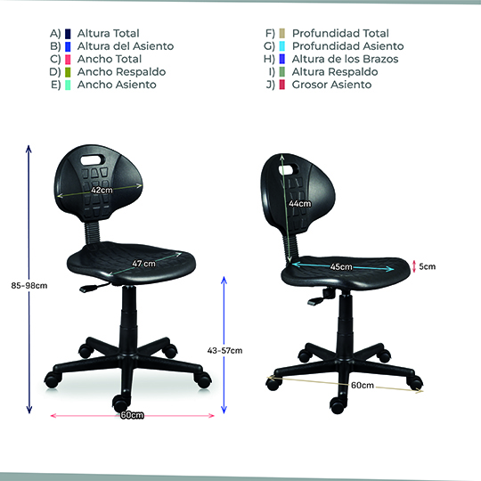 Silla operativa ERGO mod. San Marino color negro