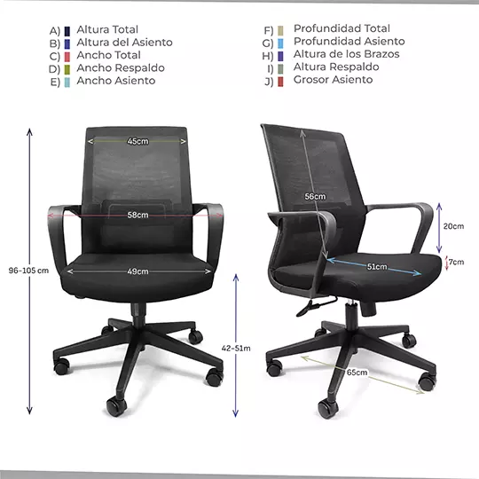 Silla ejecutiva ERGO Mod. Udine con descanza brazos color negro