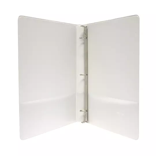 Carpeta panorámica Oxford carta blanca herraje de 1/2 pulgada "O"