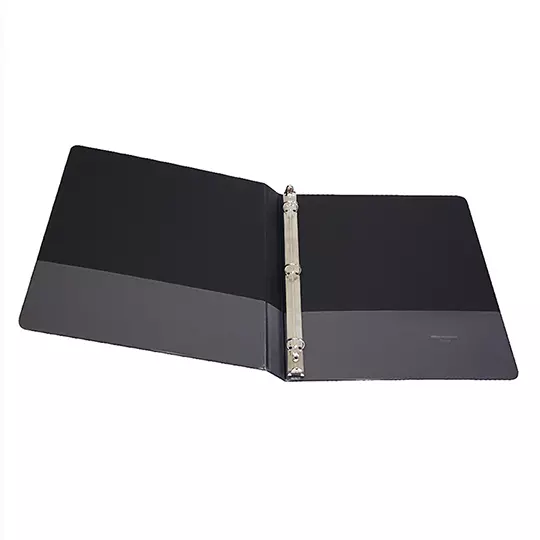 Carpeta panorámica Oxford carta negra herraje de 1/2 pulgada "O"