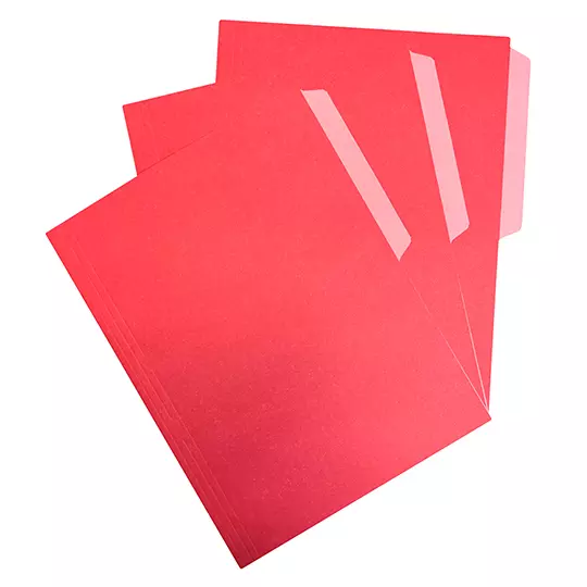 Folder de color Pendaflex carta color rojo ceja 1/2 caja con 25 pzas