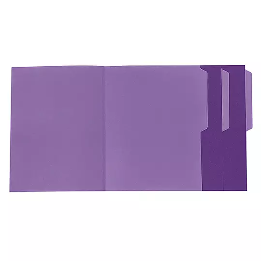 Folder de color Pendaflex carta color violeta ceja 1/2 caja con 25 pzas