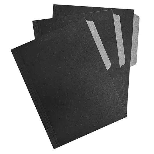 Folder de color Pendaflex carta color negro ceja 1/2 caja con 50 pzas