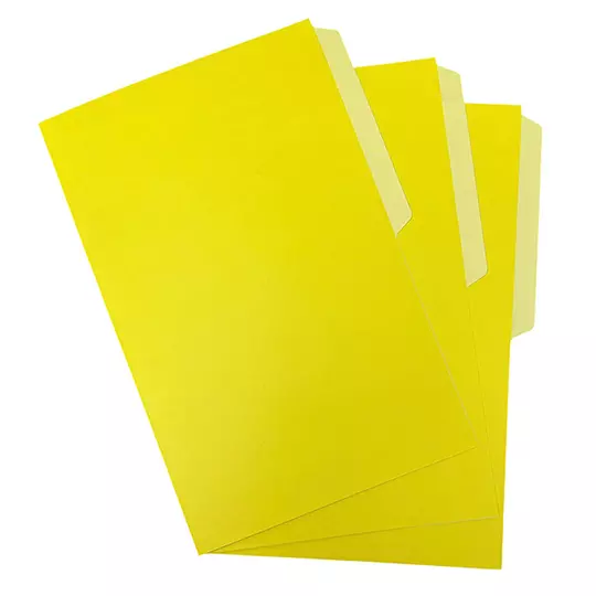 Folder manila Pendaflex oficio color amarillo ceja 1/2 caja con 50 pzas