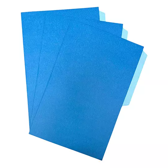 Folder manila Pendaflex oficio color azul ceja 1/2 caja con 50 pzas