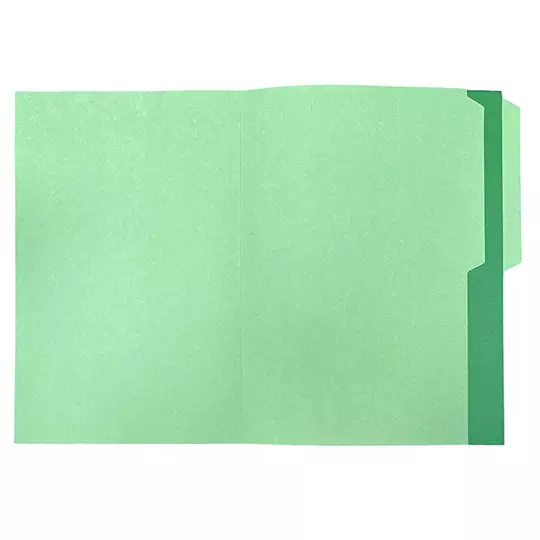 Folder manila Pendaflex oficio color verde ceja 1/2 caja con 50 pzas