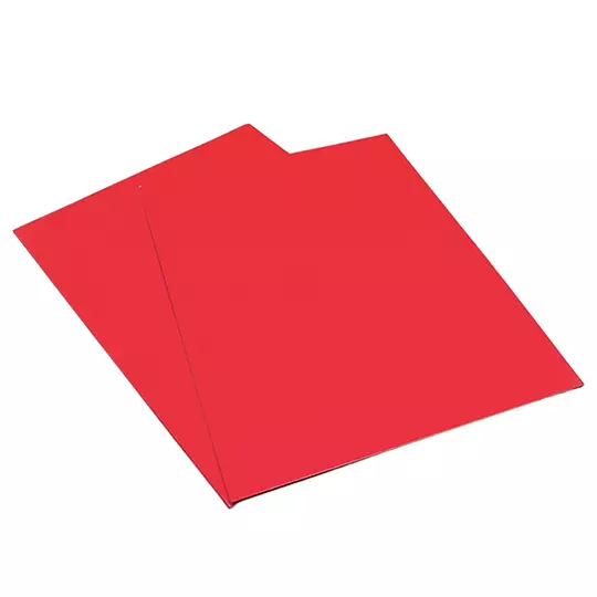 Folder showfolio laminado Oxford carta color rojo caja con 25 pzas