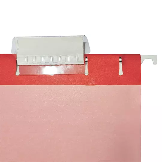 Jinetes para folder colgante Pendaflex color transparente bolsa con 25 pzas