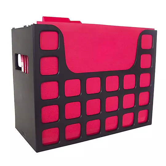 Organizador para escritorio Oxford con folder colgante negro 24 x 31 x 15 cm