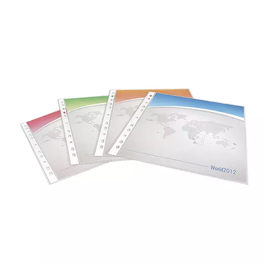Protector de hojas Oxford carta cristal caja con 100 pzas