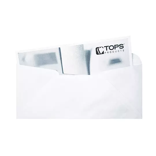 Sobre con ventana engomado Ampad color blanco No. 10 caja con 500 pzas