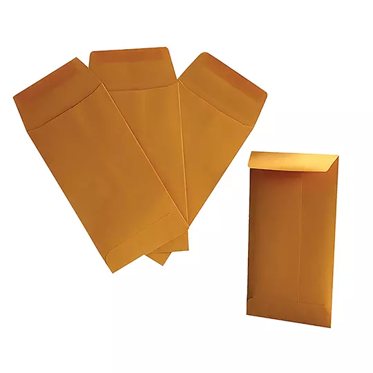 Sobre coin kraft engomado Ampad paquete con 50 piezas