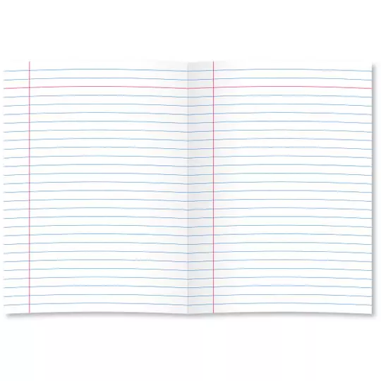 Libreta 1/4 pasta dura forma francesa Estrella raya 96 hojas