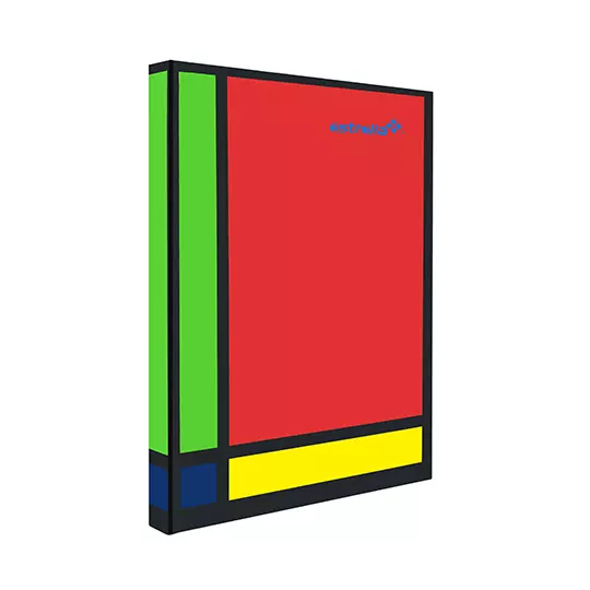 Libreta 1/4 pasta dura forma francesa Estrella cuadro chico 5 mm 192 hojas