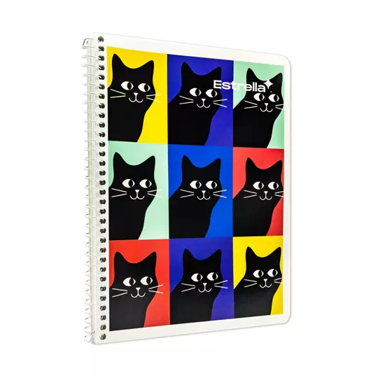 Cuaderno espiral forma francesa Estrella cuadro grande 7 mm 100 hojas