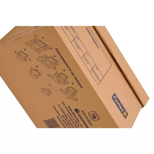 Caja de archivo de cartón Fortec oficio larga con tapa incluida