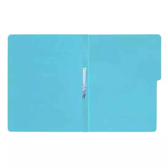 Carpeta pressboard con broche Fortec carta color azul claro, paquete c/10 pza