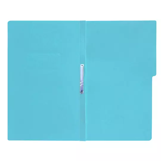 Carpeta pressboard con broche Fortec oficio color azul claro paquete c/10 pzs