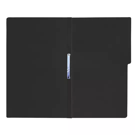 Carpeta pressboard con broche Fortec oficio color negro, paquete c/10 pzas