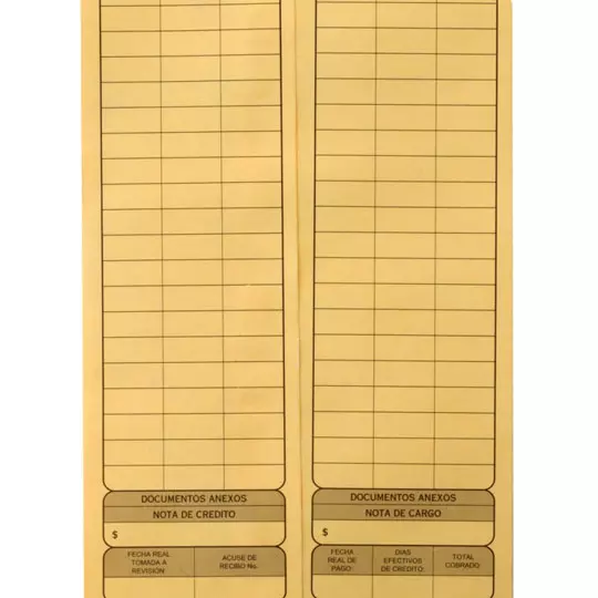 Sobre cobranza No. 7 manila engomado Fortec caja con 50 piezas